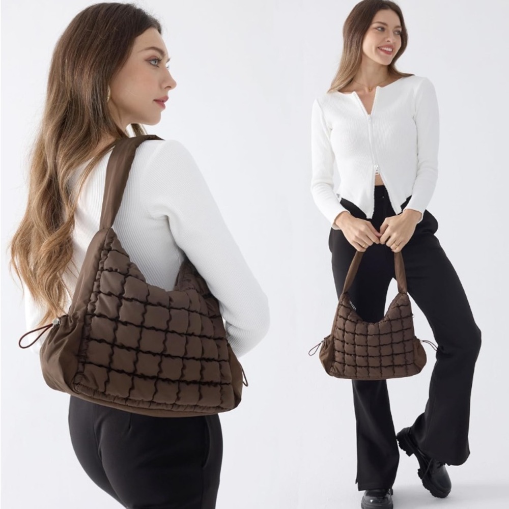 Puffer Quilted Shoulder Bag - Picture 6 of 14